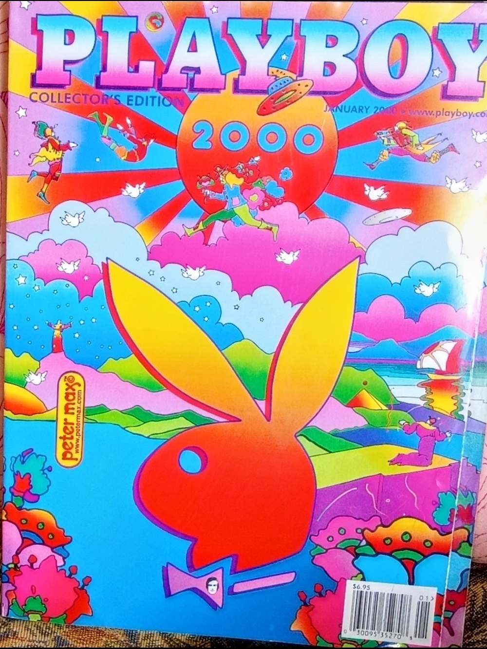 PLAYBOY multicolor psychedelic cover with yellow accents
